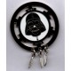 Darth Vader AIBF 2012 Pin with Charm Feather Dangles Silver